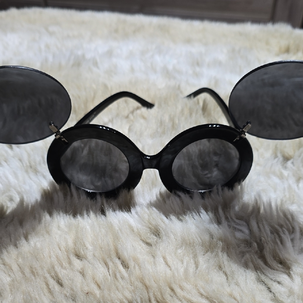 Raf Simons Black Avant-Garde Sunglasses
